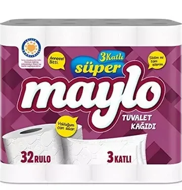 Maylo/Nua ტუალეტის ქაღალდი 32ცალიანი (3 ფენიანი)